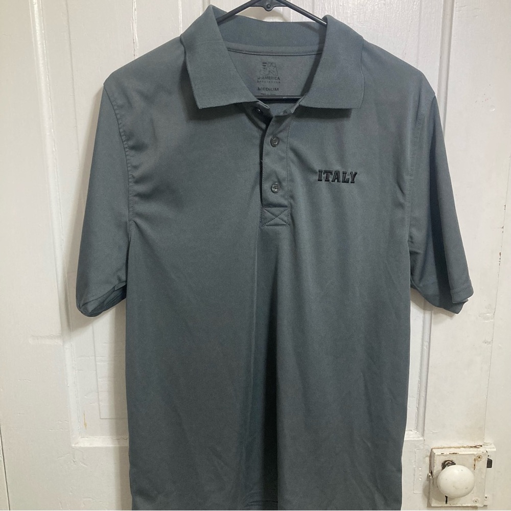 ⚡️ Mens Italy gray polo size medium